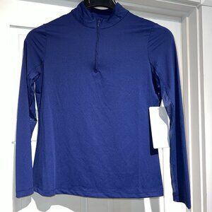 Gottex Golf Tennis Pickleball 1/4 Zip Pullover Long Sleeve SMALL Navy NWT